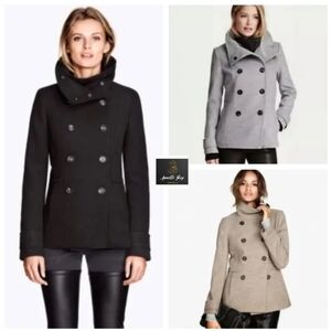 H&M Coat Size 4 Black 🖤 Fall-Winter